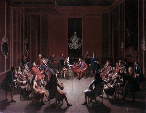 弗雷德里克一世的烟草学院位于柏林城堡的金室布，1710年 作者 保罗·卡尔·莱格比